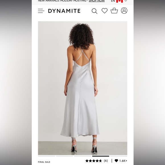 Dynamite RSVP Maxi Cut Out Satin Dress - Picture 5 of 5